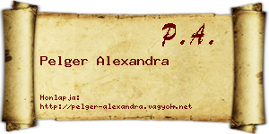 Pelger Alexandra névjegykártya